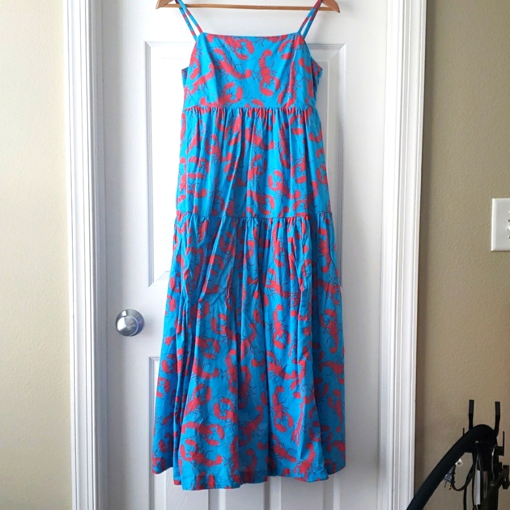 JCrew Lobster midi nap dress